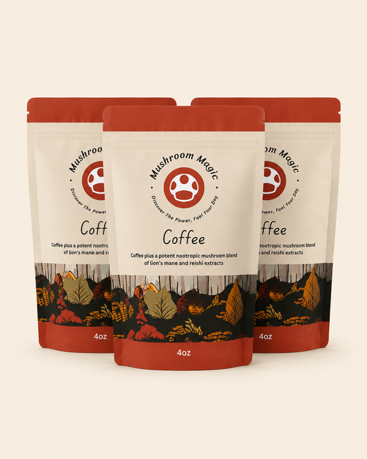 Mushroom Magic Mushroom Coffee – 3 Pack (3 × 120g / 360g Total)