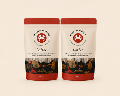Mushroom Magic Mushroom Coffee – Twin Pack (2 × 120g / 240g Total)