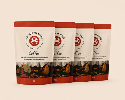 Mushroom Magic Mushroom Coffee – Value Pack (4 × 120g / 480g Total)