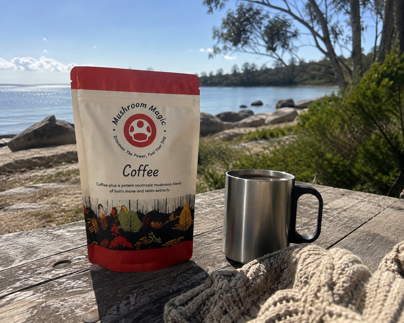 Mushroom Magic mushroom coffee pouch