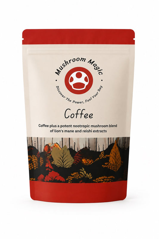 Mushroom Magic mushroom coffee pouch